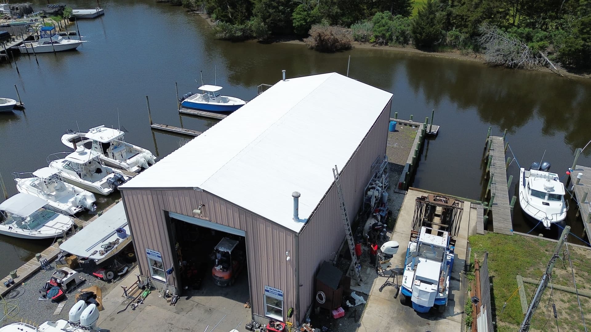 Gallery photos for Commercial Metal Roof Repair and Silicone Coating That Stopped the Leaks: Image #1